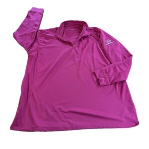 Subaru Women’s Pink Quarter 1/4 Zip Lightweight Pullover Sweatshirt Size 2X